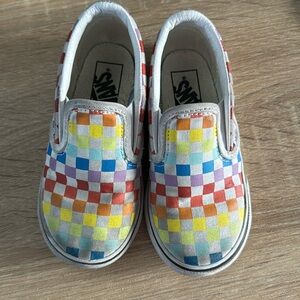 Toddler size 8.5 rainbow VANS